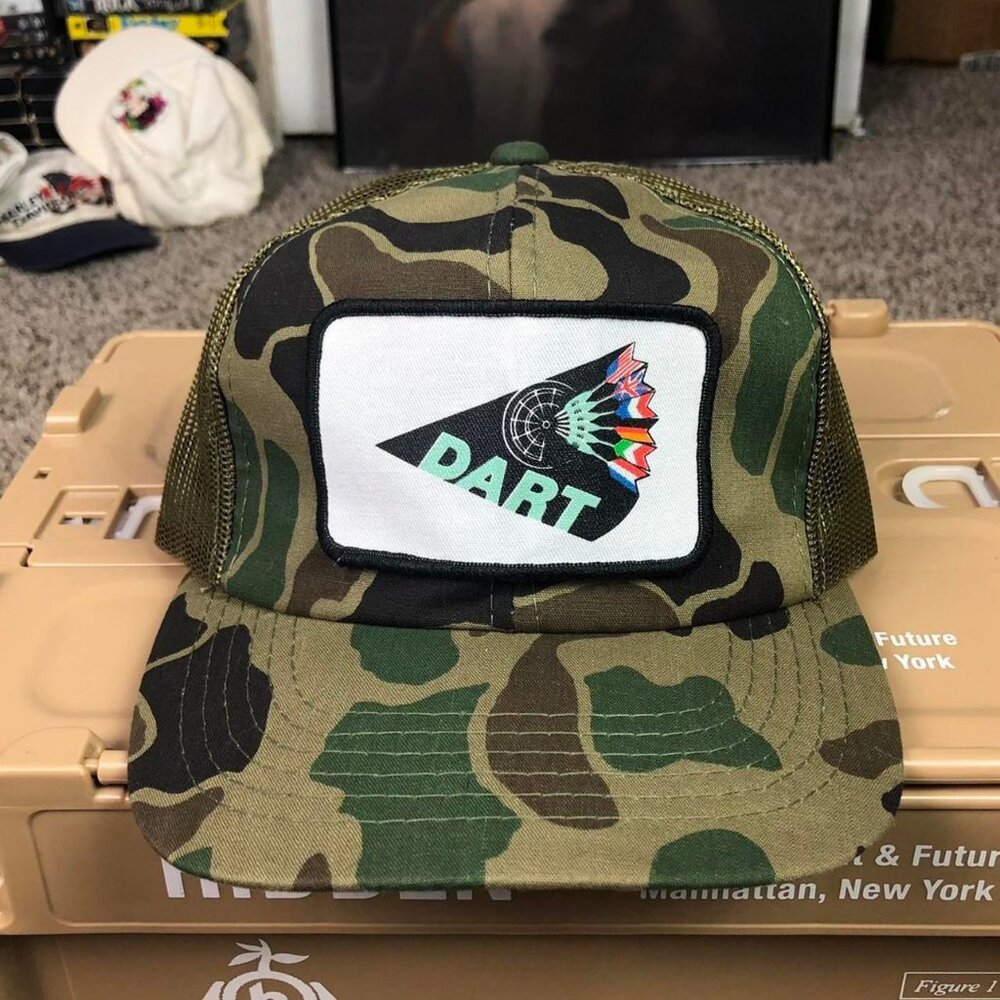 Vintage YR Camouflage Dart Logo‎ Snapback Trucker Hat